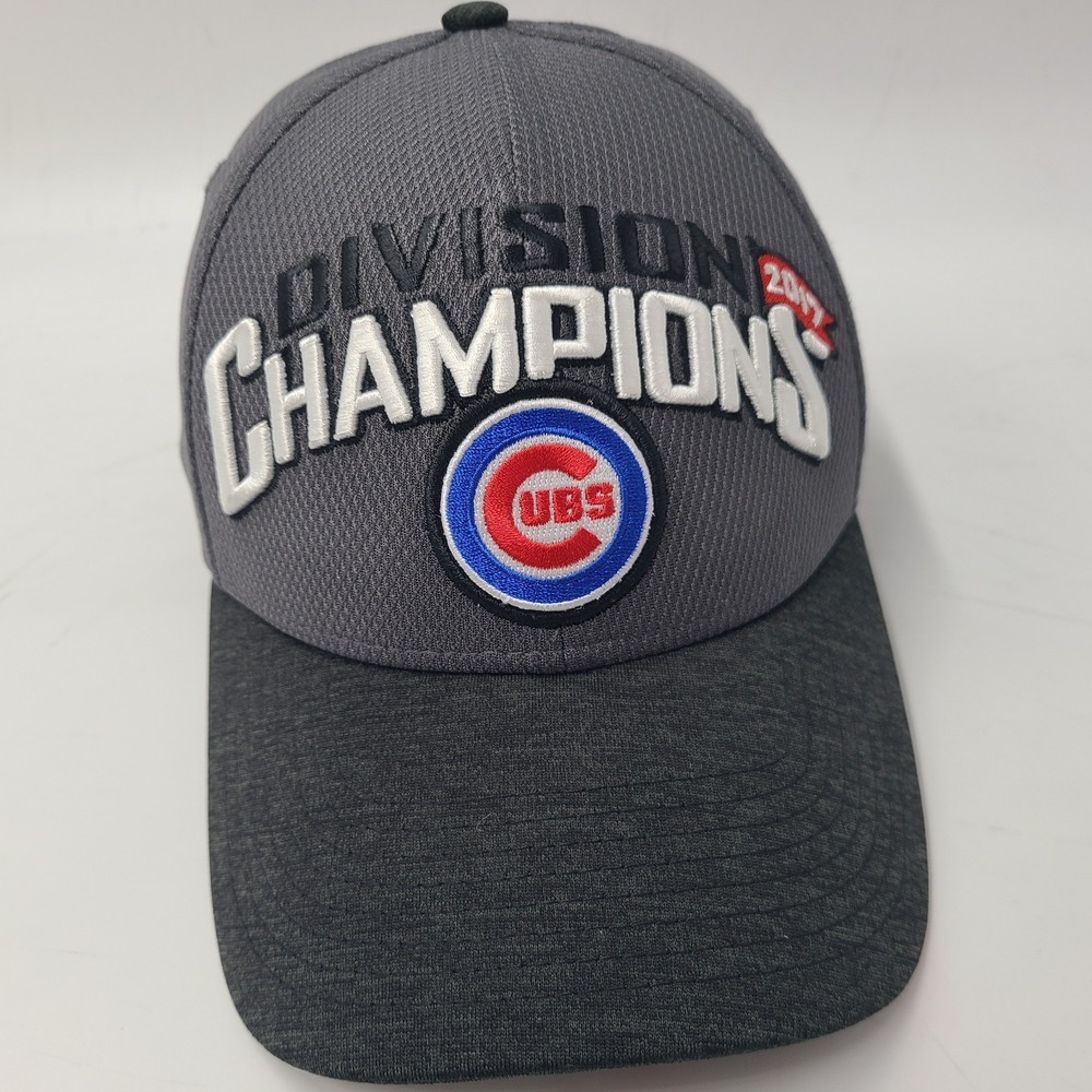 Chicago Cubs Hat Snapback New Era 9Forty 2017 Division Champions Gray Men MLB